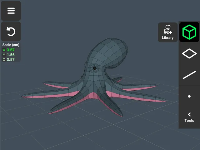 Low poly octopus