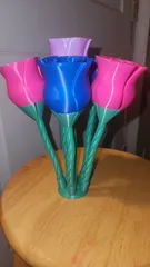 Vase rose stem base holder