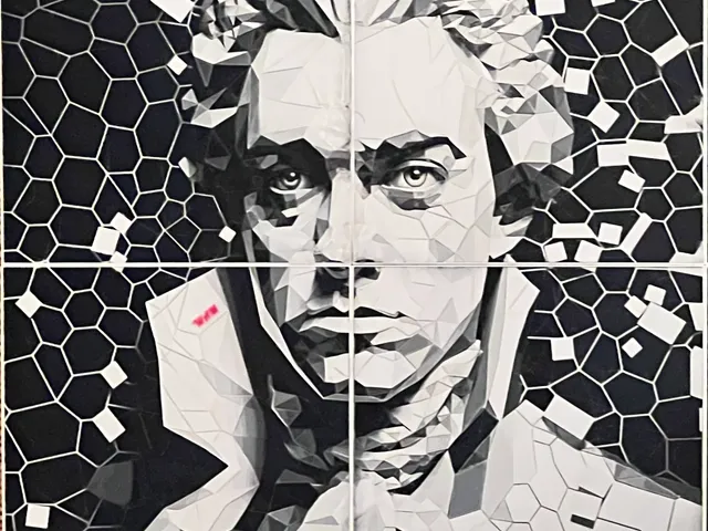 Voronoi Mozart 16"x16" 3D Filament Art - 4 panels