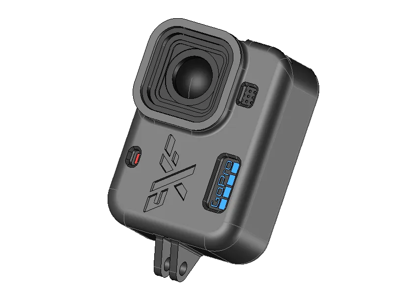 Phen X Frame Support GoPro 9 10 11 12 Attache GOPRO Vertical by Phen X  Frame, Download free STL model