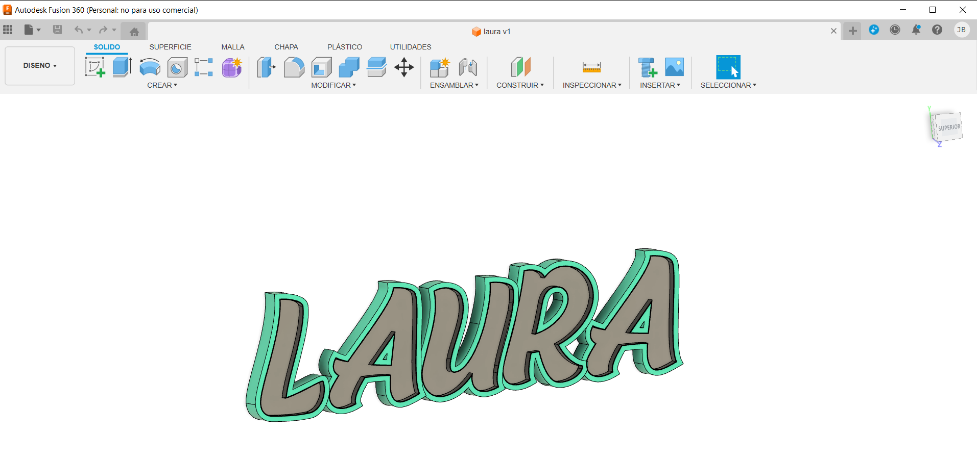 Letrero nombre laura