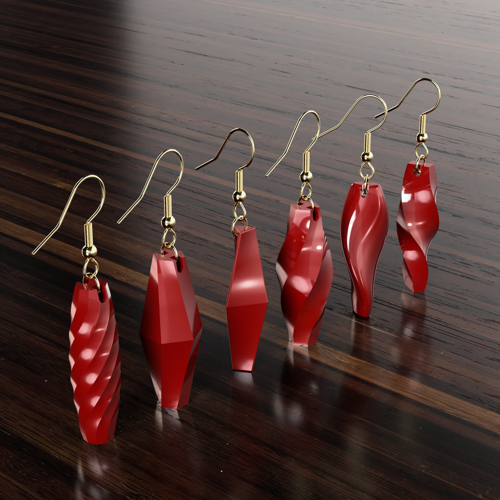 Spiralshaped earrings by dantech Download free STL model