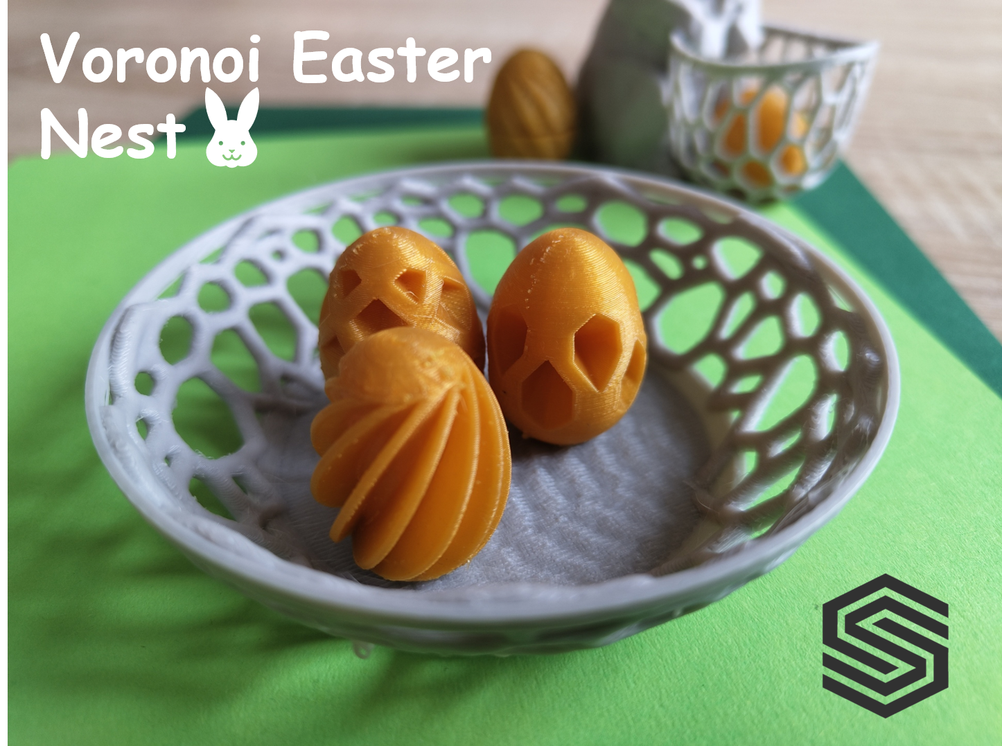 Modern Easter Egg Basket | Voronoi