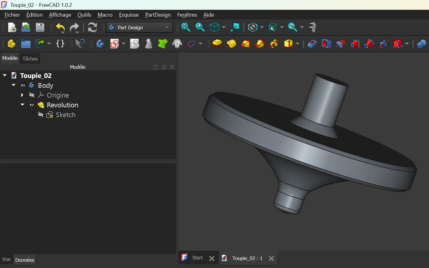 Toupie - Spinning Top - AteNum Studio — Artefact de Bureau 3D model