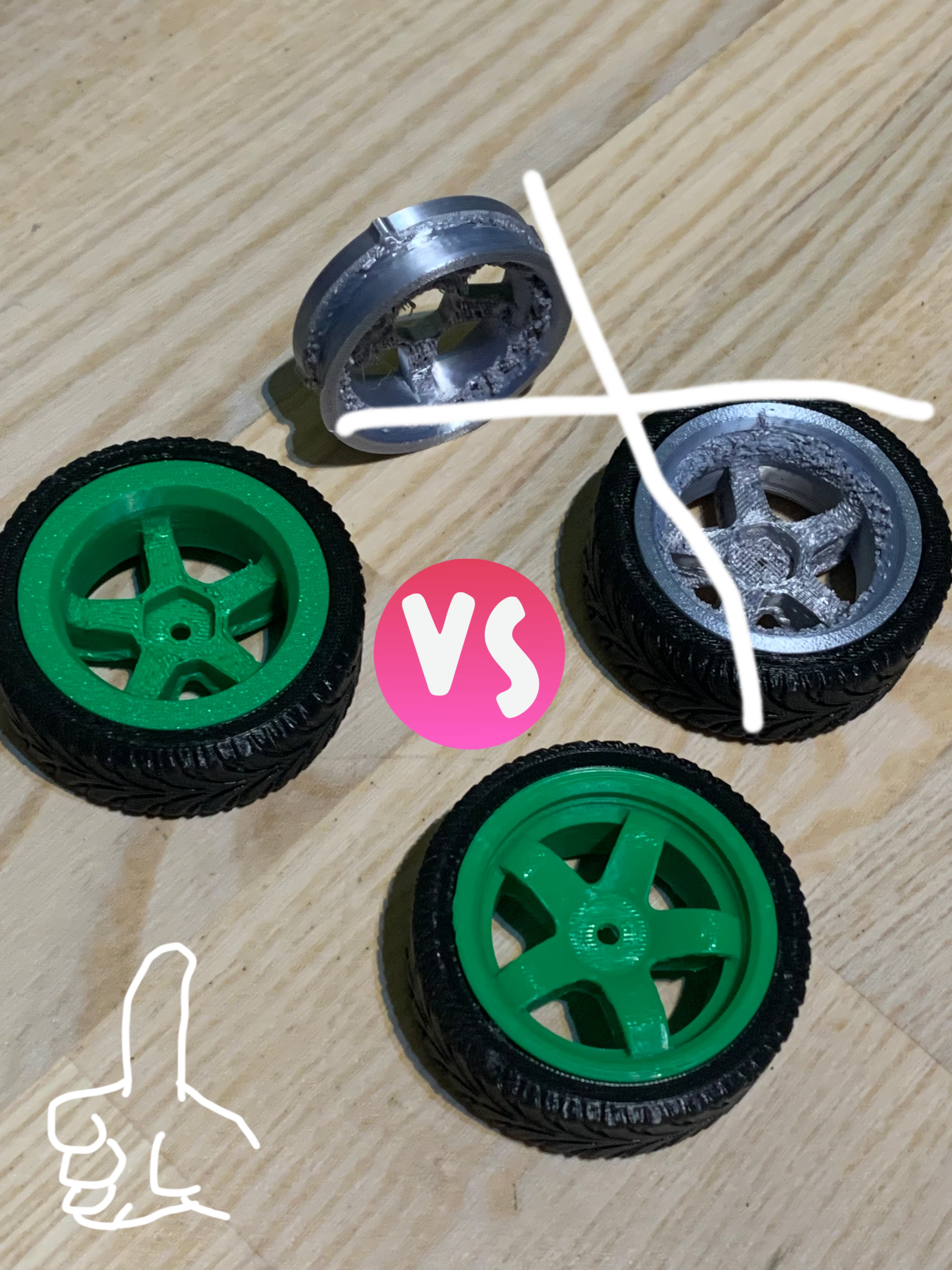 1/10 Wheels easy to print mod from best car model 3D model thumbnail