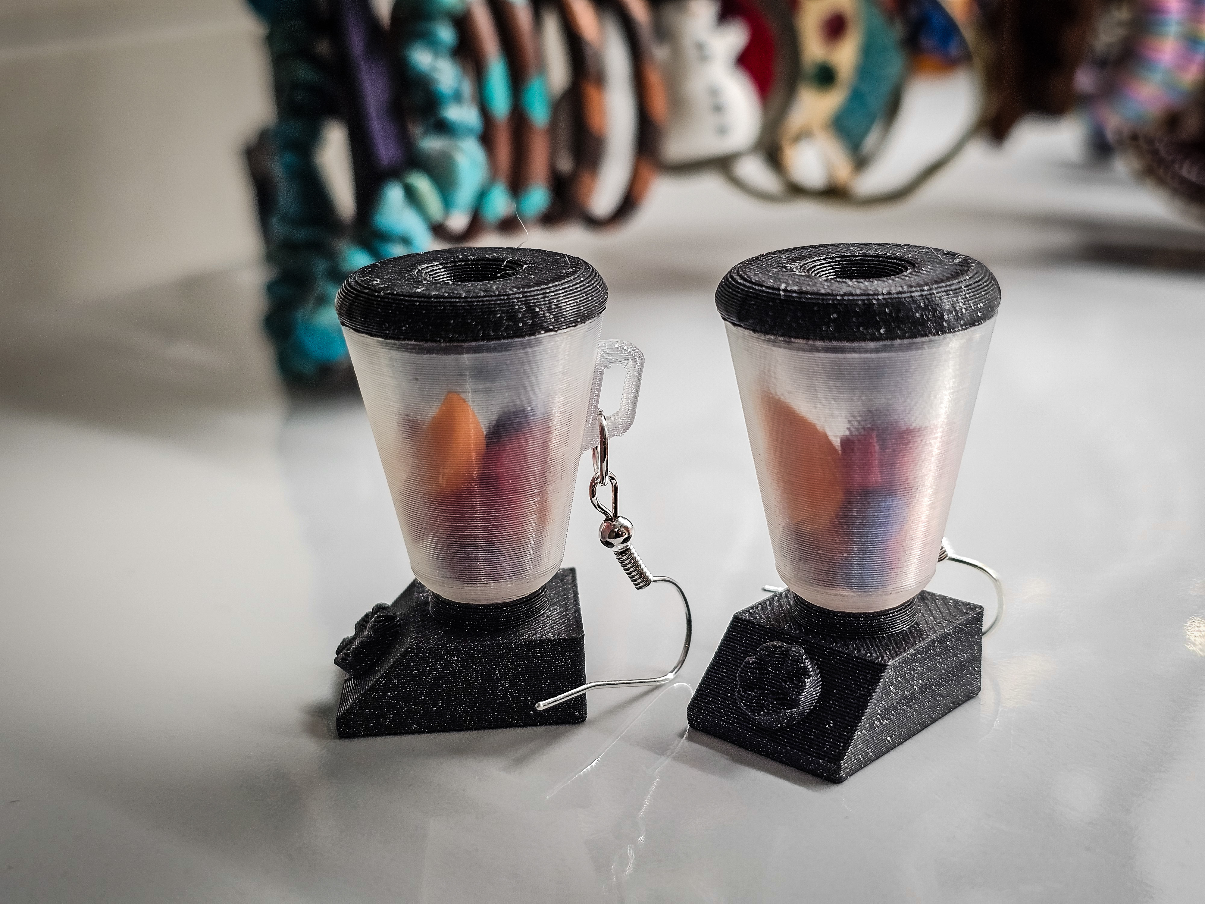 Fruit mixer earrings