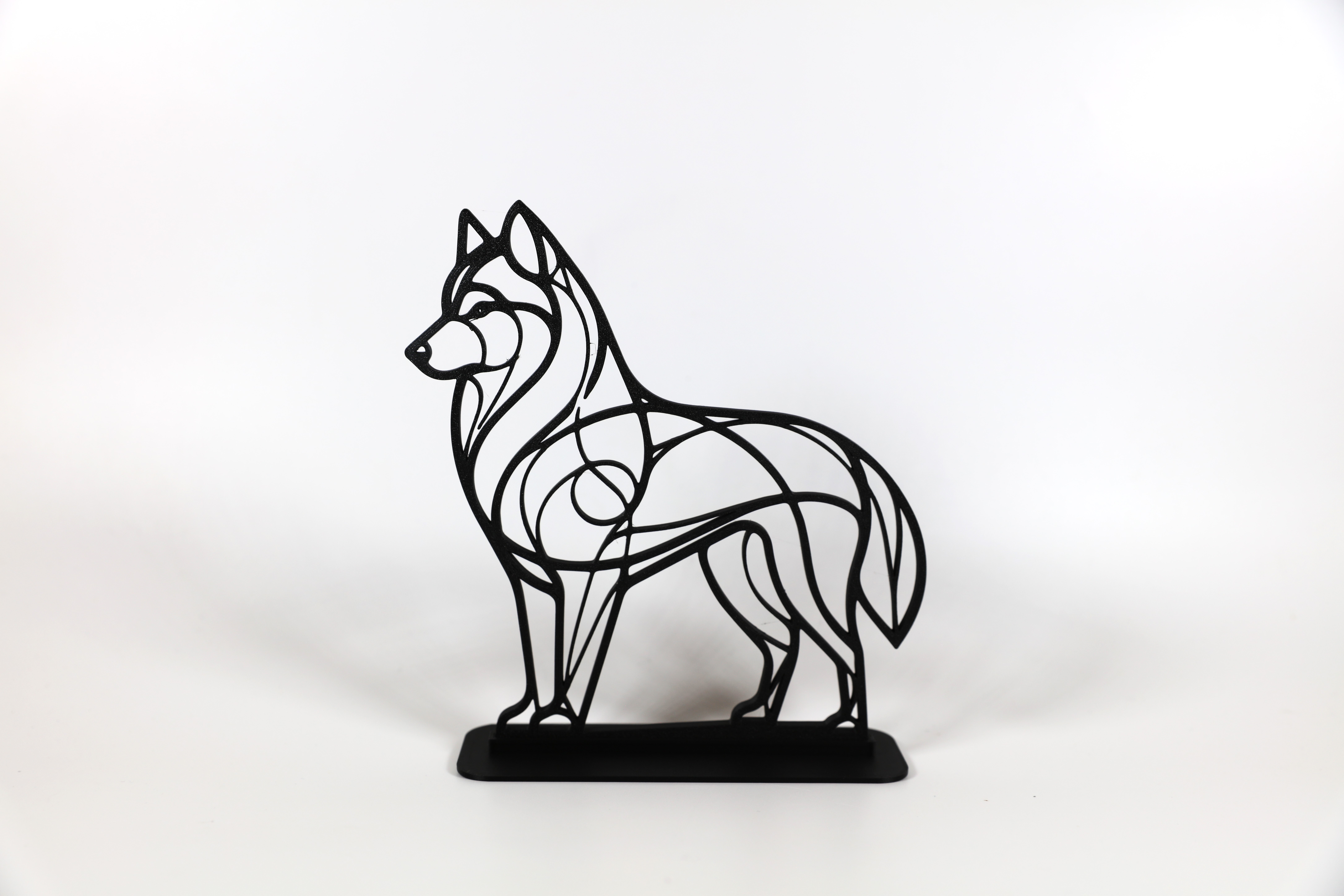 Abstract Line Art Husky