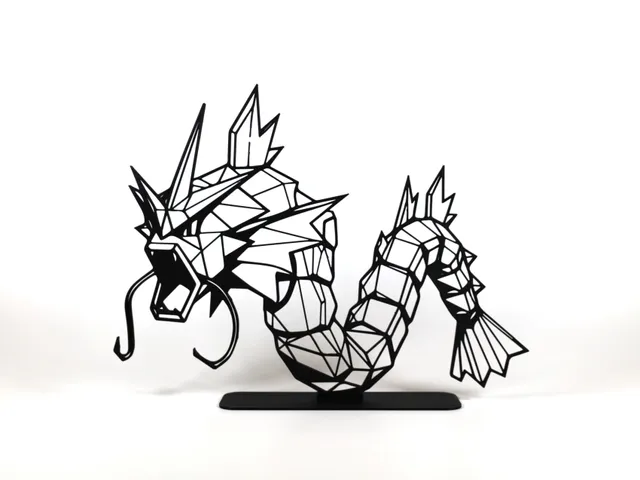 Geometric Low Poly Gyarados