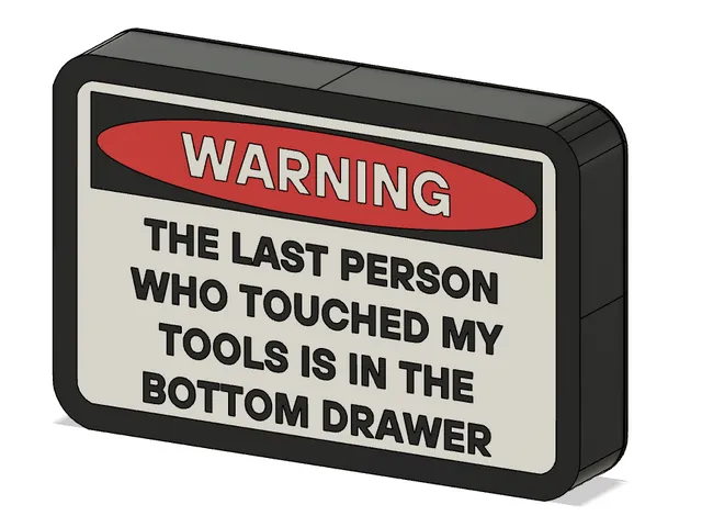 Funny Warning Sign For Tool / Workshop - Lightbox