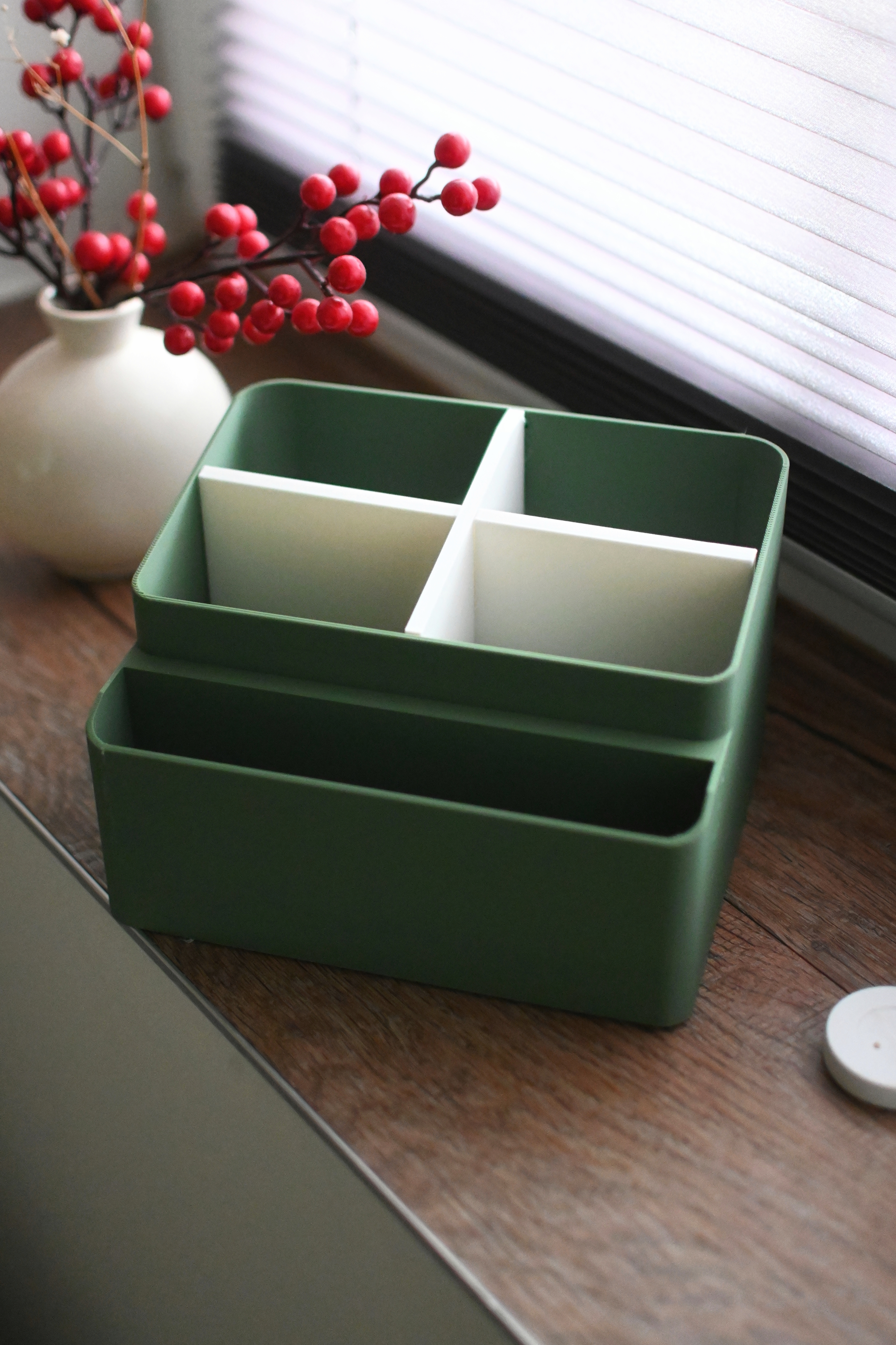 Storage Box with Removable Divider Insert