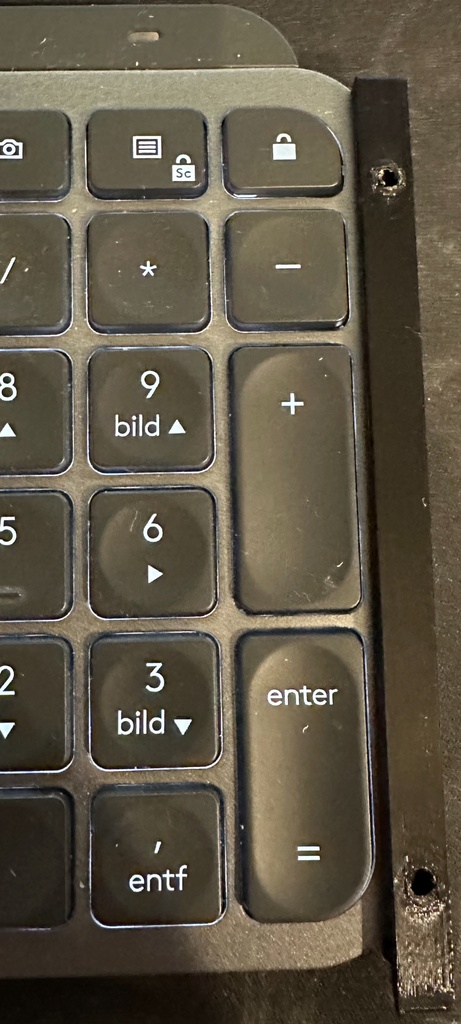 Logitech MX Keys under desk mount