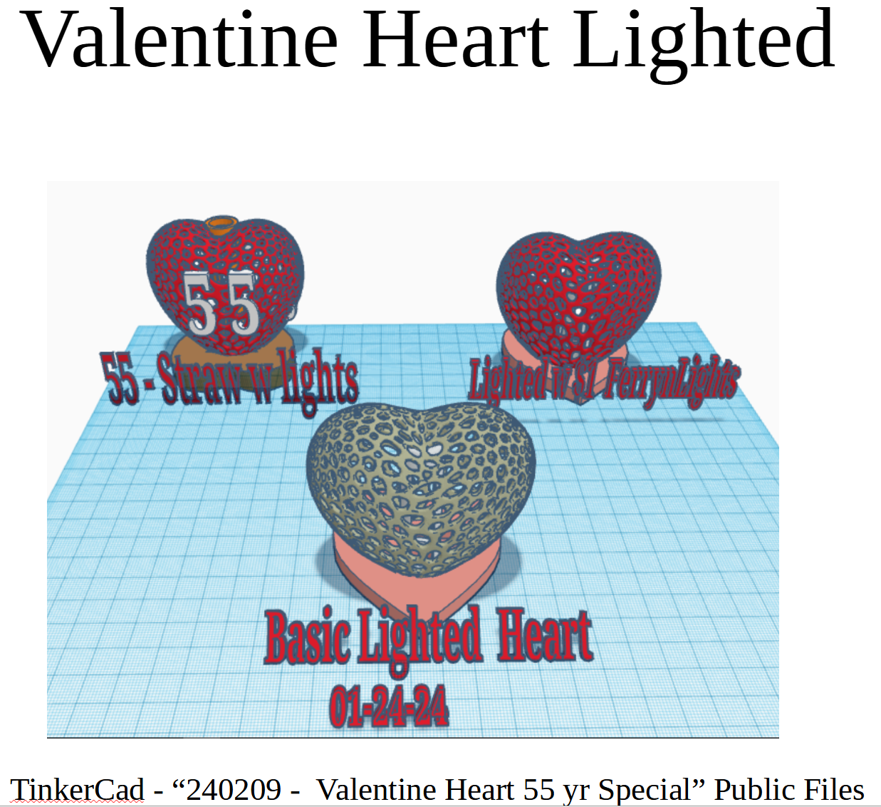 Voronoi - Valentine Heart - Lighted