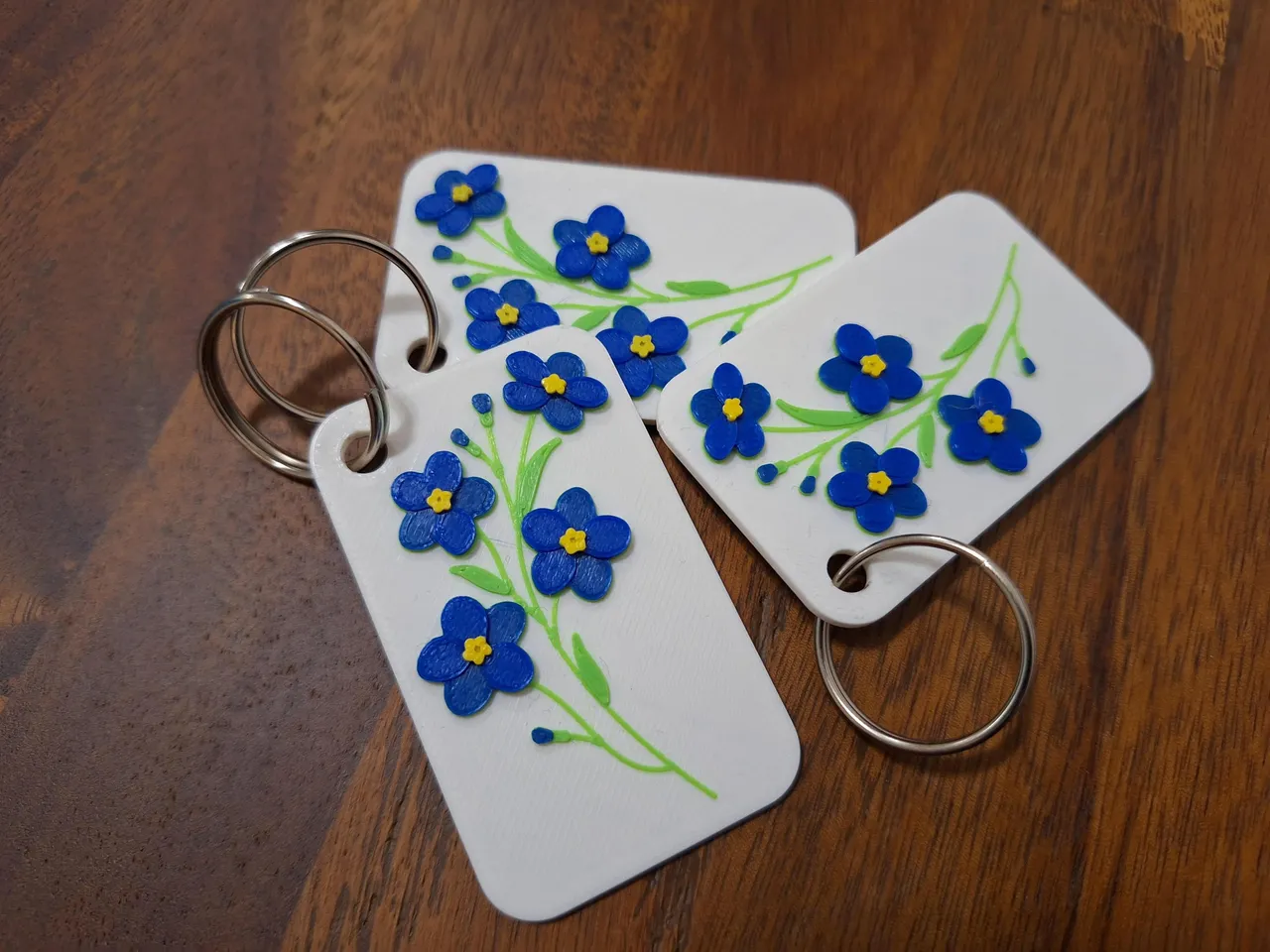 Myosotis keychain (forget-me-not) by Wiktor | Download free STL