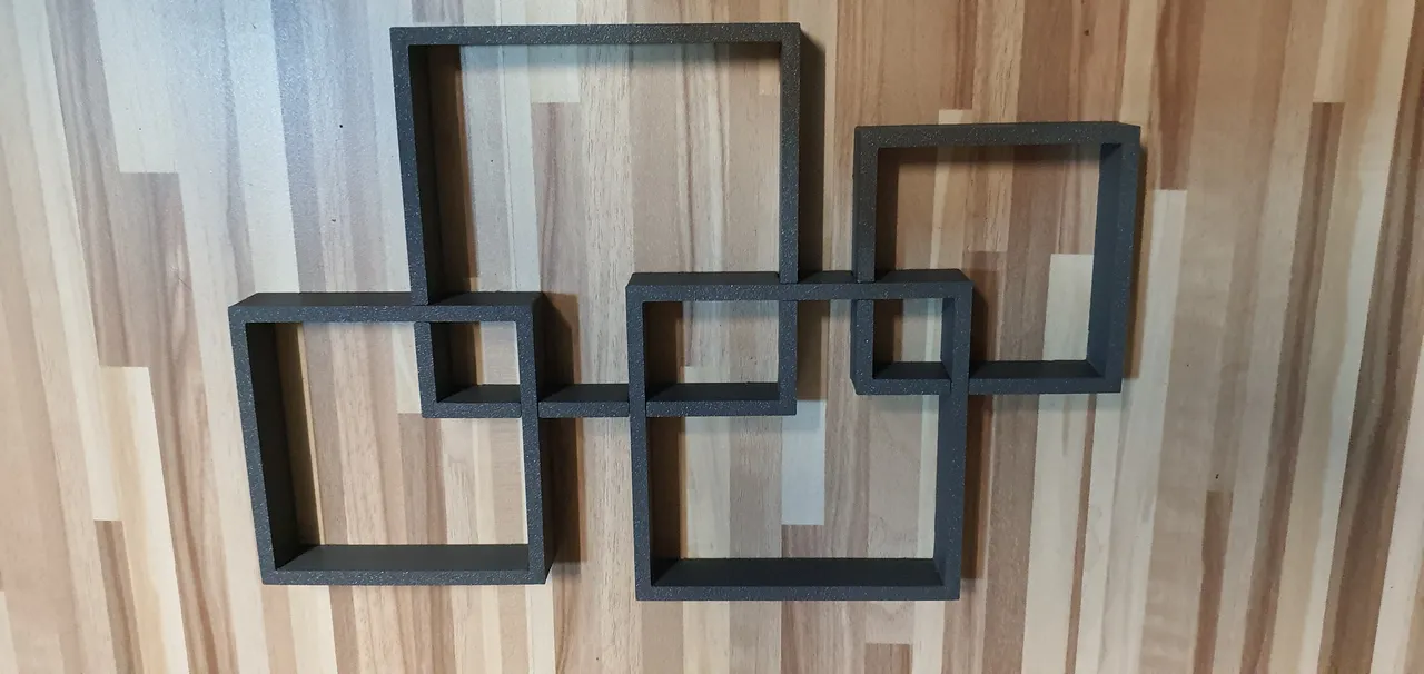 wall shelf, intersecting squares by yahbluez | Download free STL model ...
