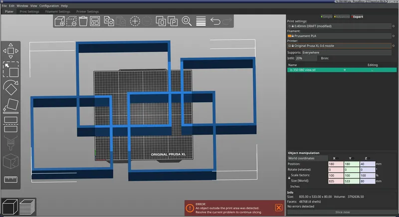 XL wall shelf, intersecting squares by yahbluez | Download free STL ...