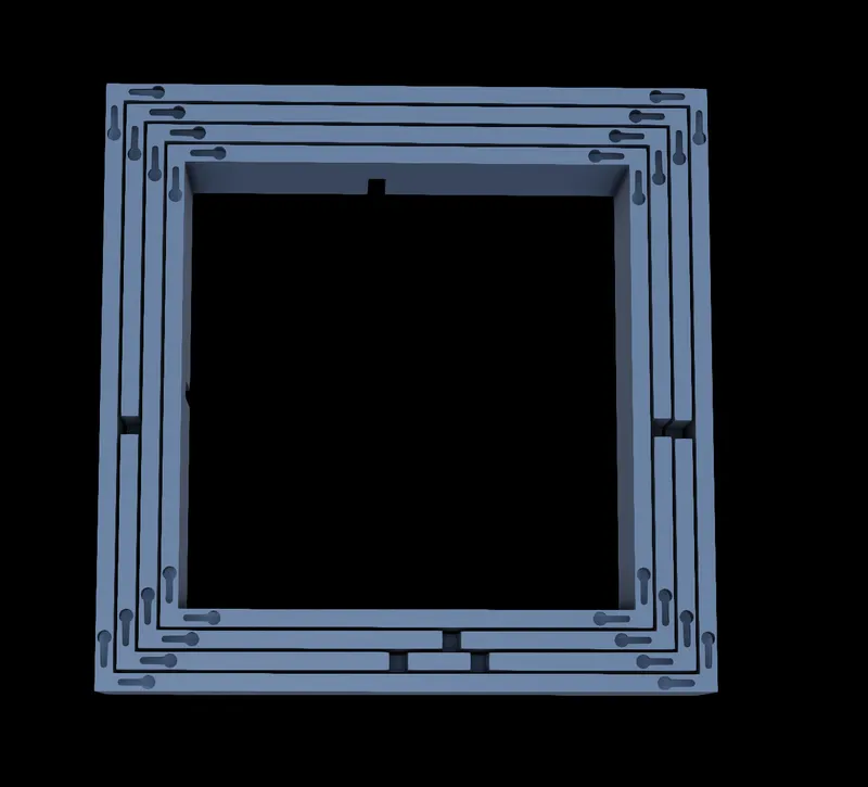 XL wall shelf, intersecting squares by yahbluez | Download free STL ...