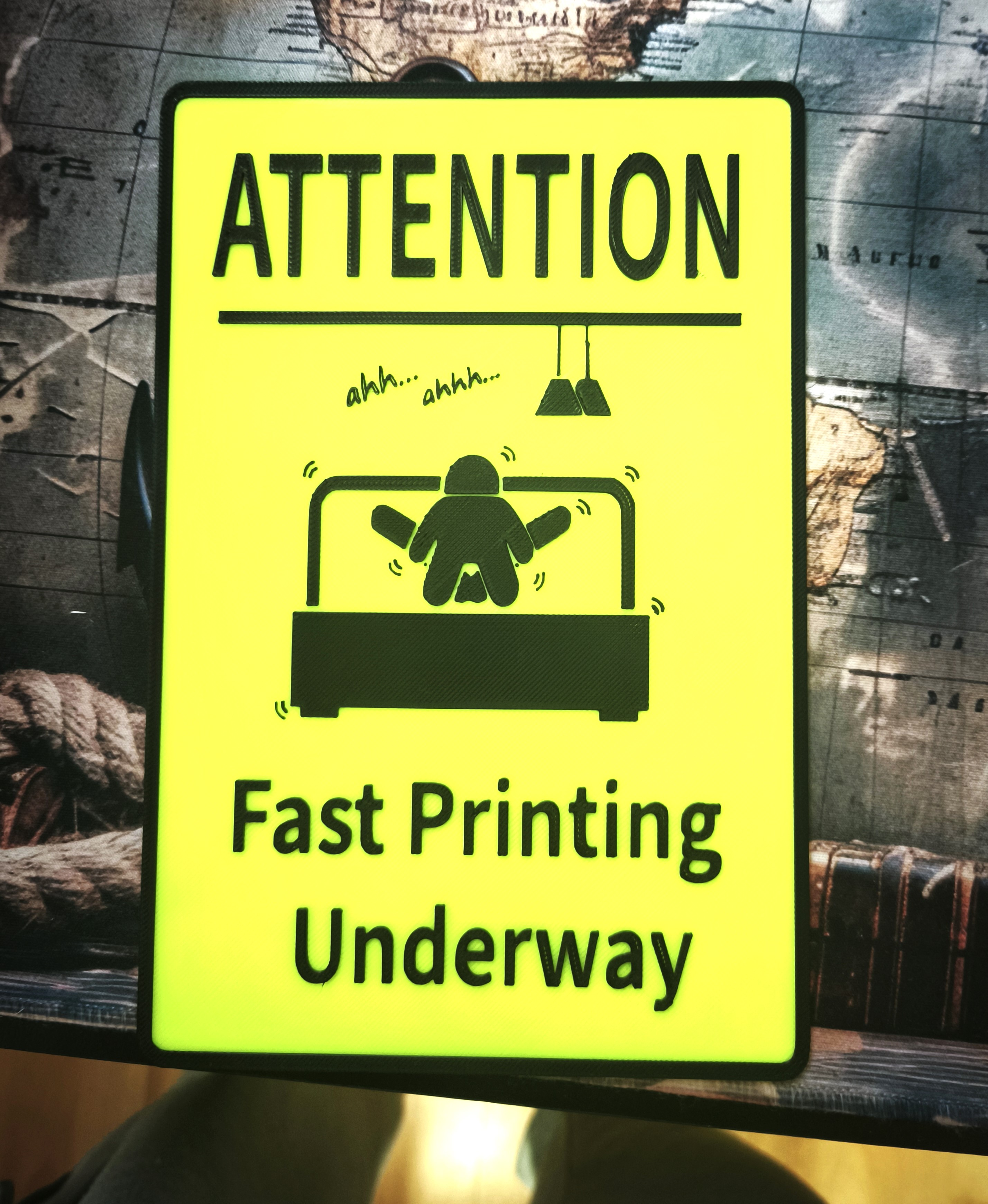 attention 3D print-sign