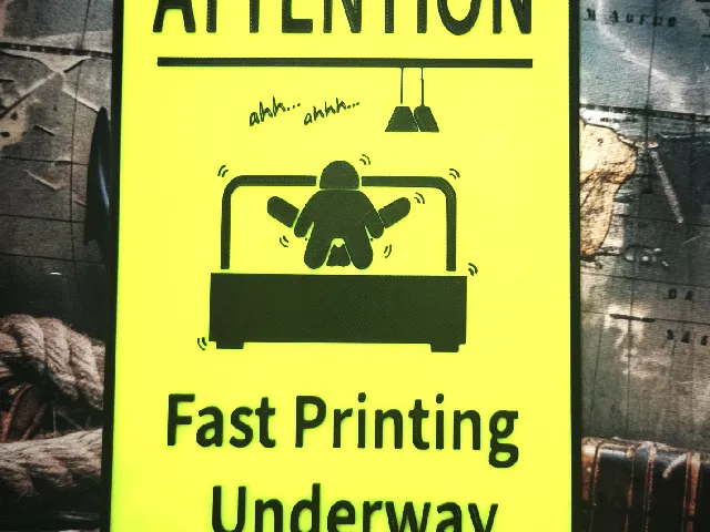 attention 3D print-sign