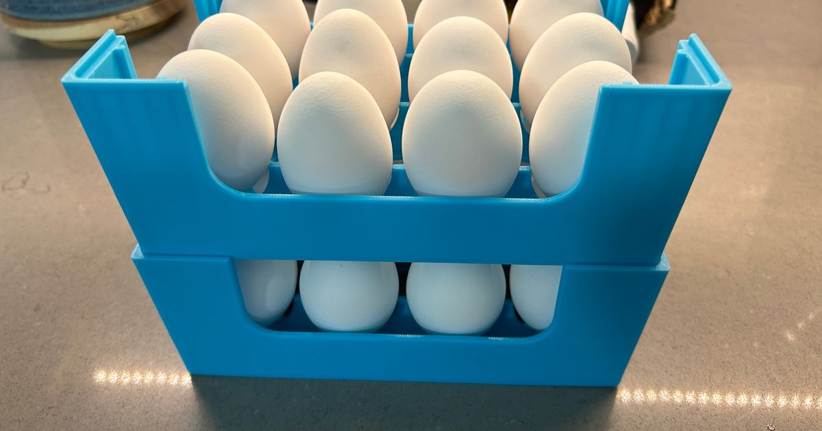 Stackable 12 Egg Rack By Brian Bergeson | Download Free STL Model ...