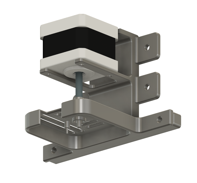 Bracket for stepper motor and clock movement