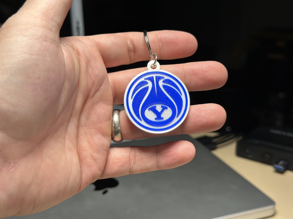 BYU Basketball Keychain