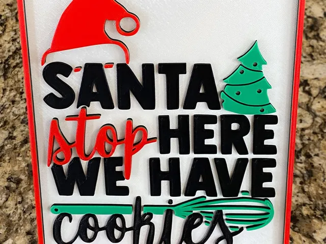 Santa Cookie Sign