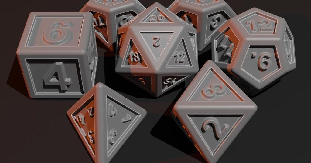 Another Dice Set for DnD by Udo's 3D World Download free STL model