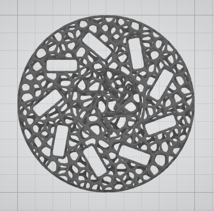 Voronoi Circular microSD and USB-A holder