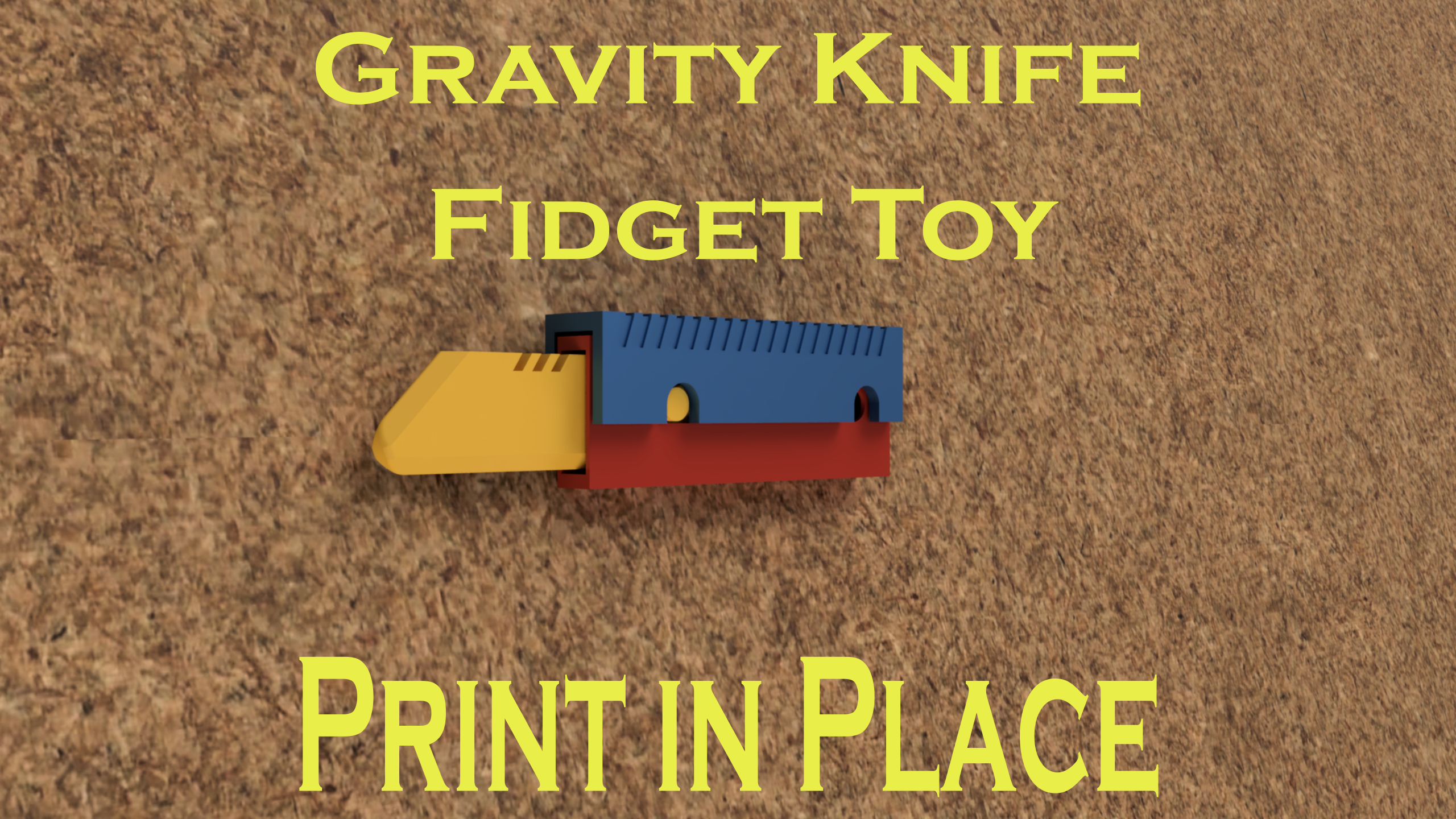Gravity Knife v2 - Fidget Toy Print in Place