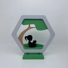 Reading frame under a tree