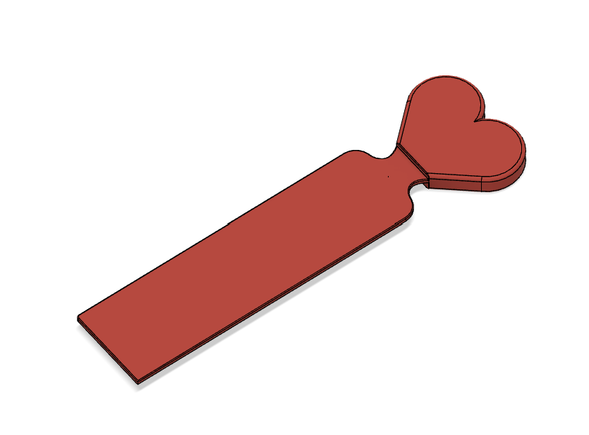 heart shape book mark