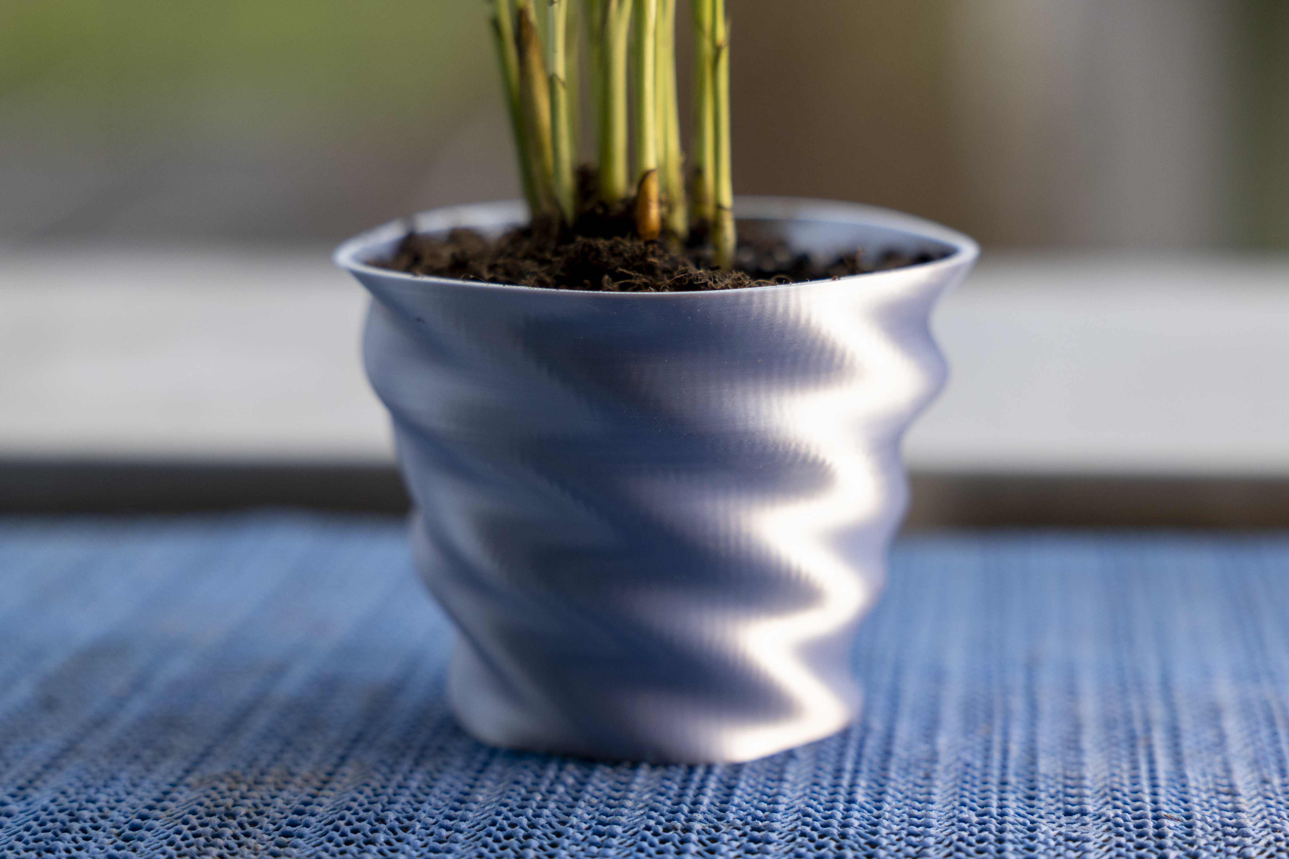 Elegant 3D Printed Flower Pot, Waterproof and Robust