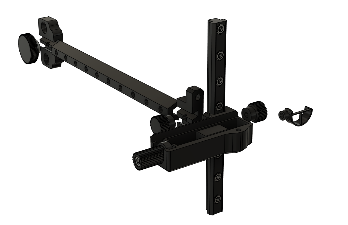 bow sight with rail mount (standard mounting)