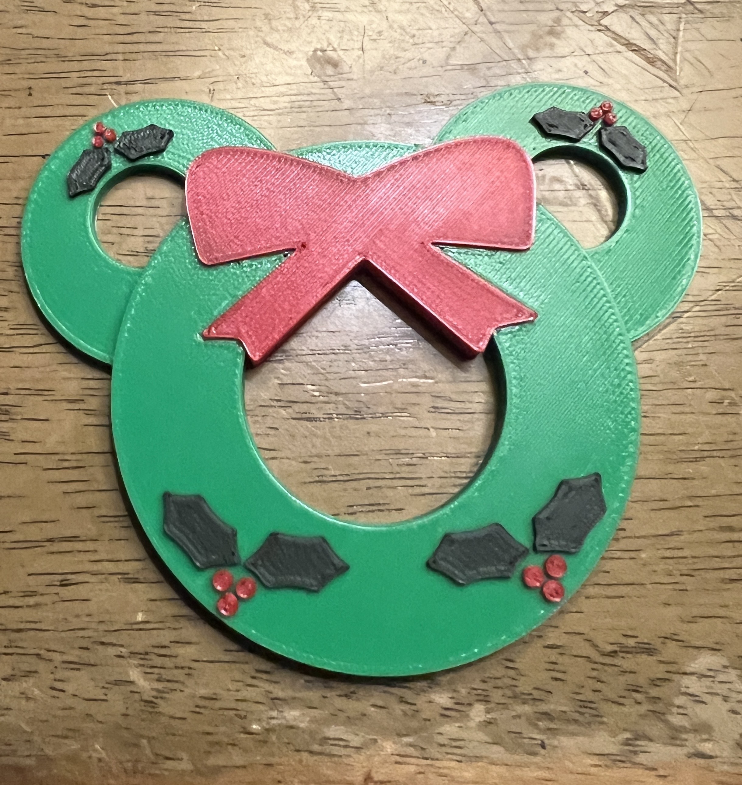Mickey Head Wreath - 2025 Christmas Ornament