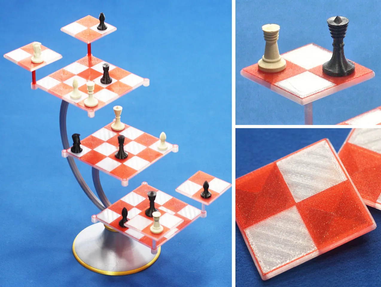 Play Three-dimensional chess Raumschach in 3D or 2D