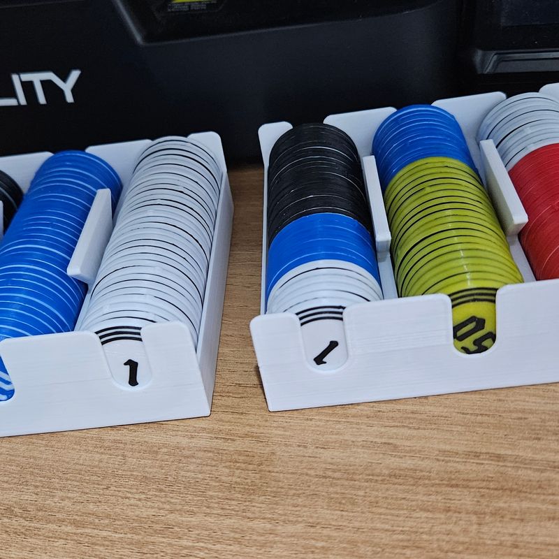 Parametric poker chips and holder by theincluder | Download free STL ...