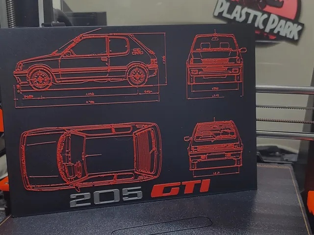 Blueprint Peugeot 205 GTI