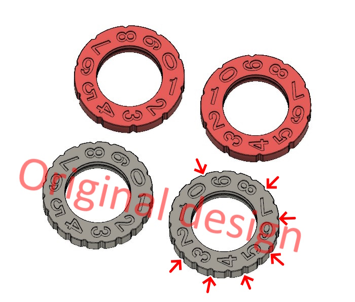 Full number wheels for Clicky Rotate Counter