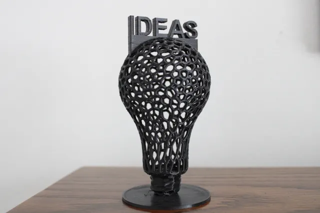 Voronoi Pattern "IDEAS" Light Bulb