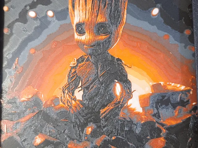 Frame for baby groot hueforge