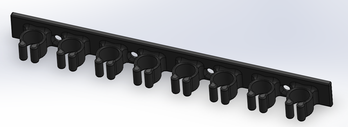 Simple desk edge cable holder