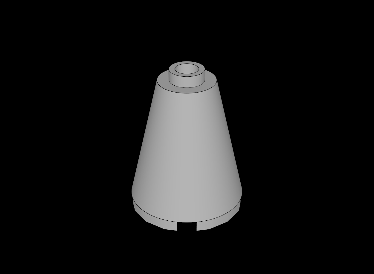 Cone 2 x 2 x 2 - Open Stud : Part 3942c