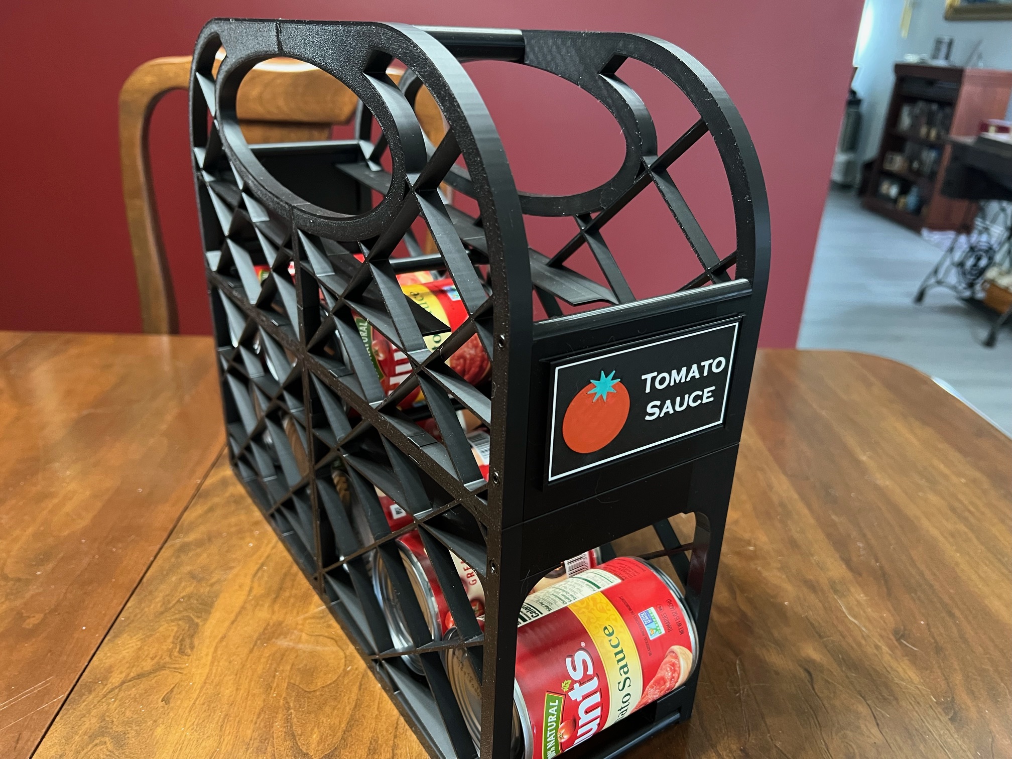 Vegetable Can Dispenser w/ Labels by cbaileyhp Download free STL model
