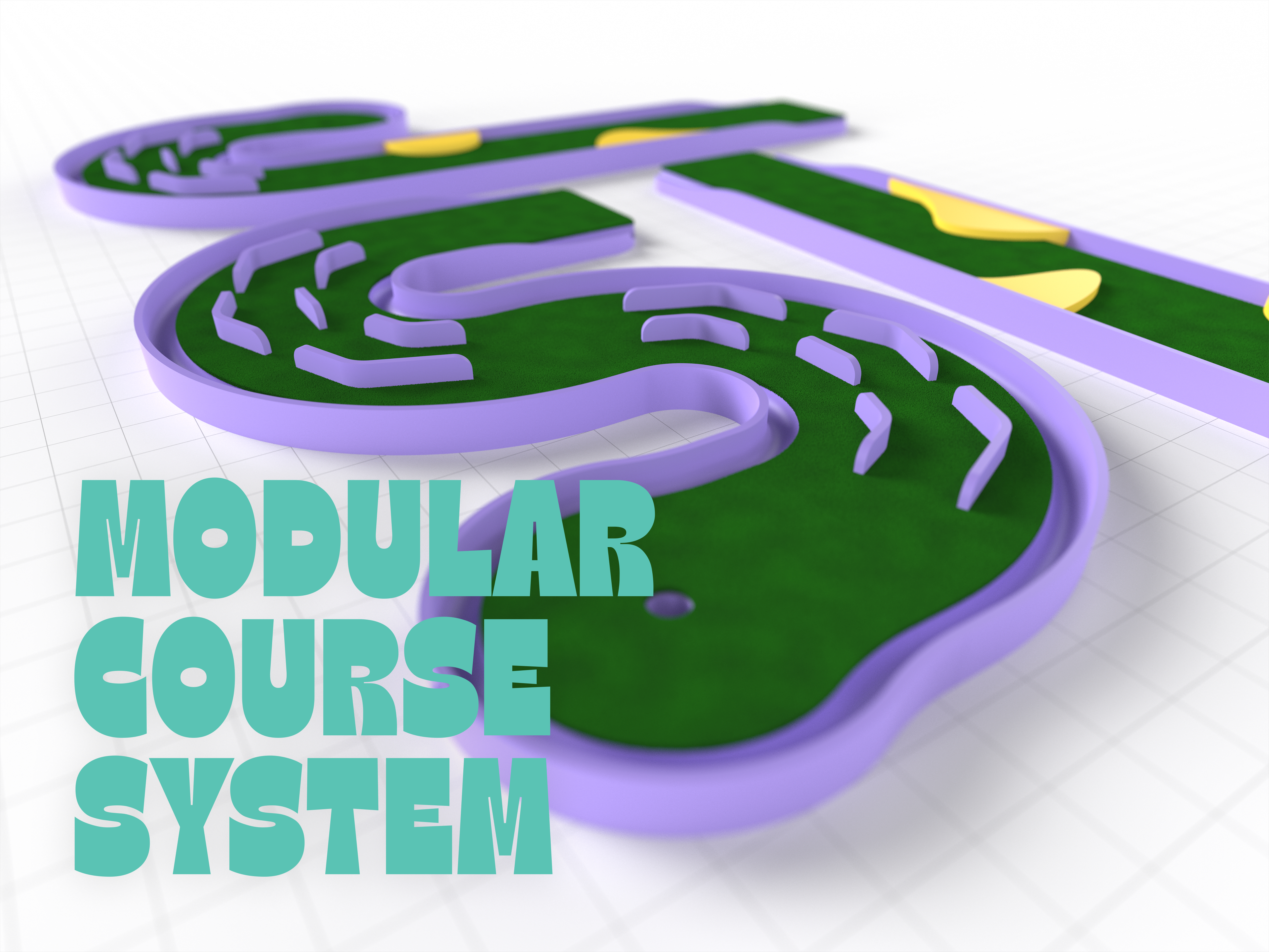 Mini Mini Putt Putt - Modular Tabletop Golf Course (Starter Set)