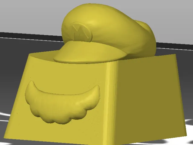 Mario Keycap Mustache & Cap