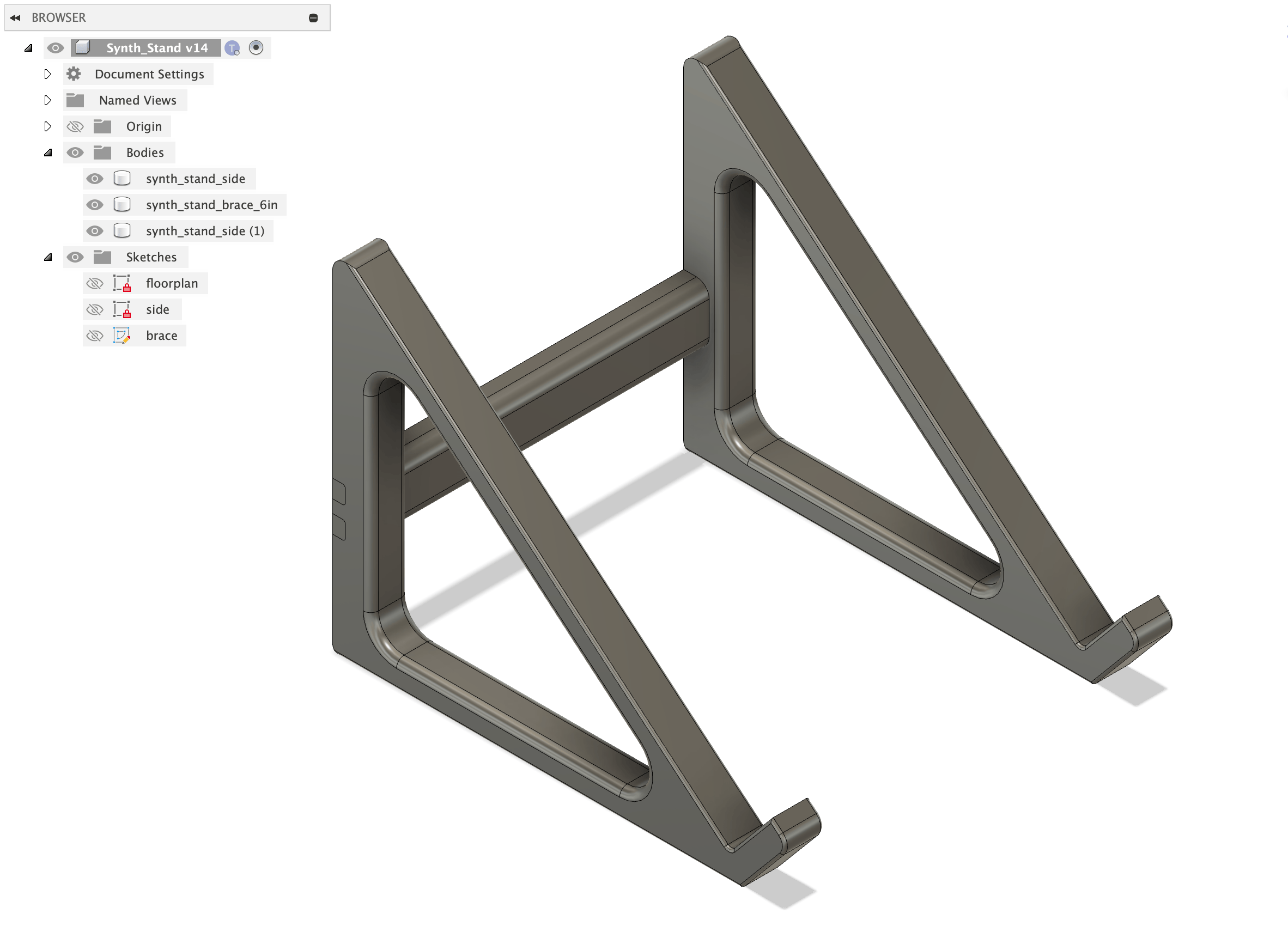 Desktop Synth Stand at 40 degrees, for Deluge, Elektron, etc