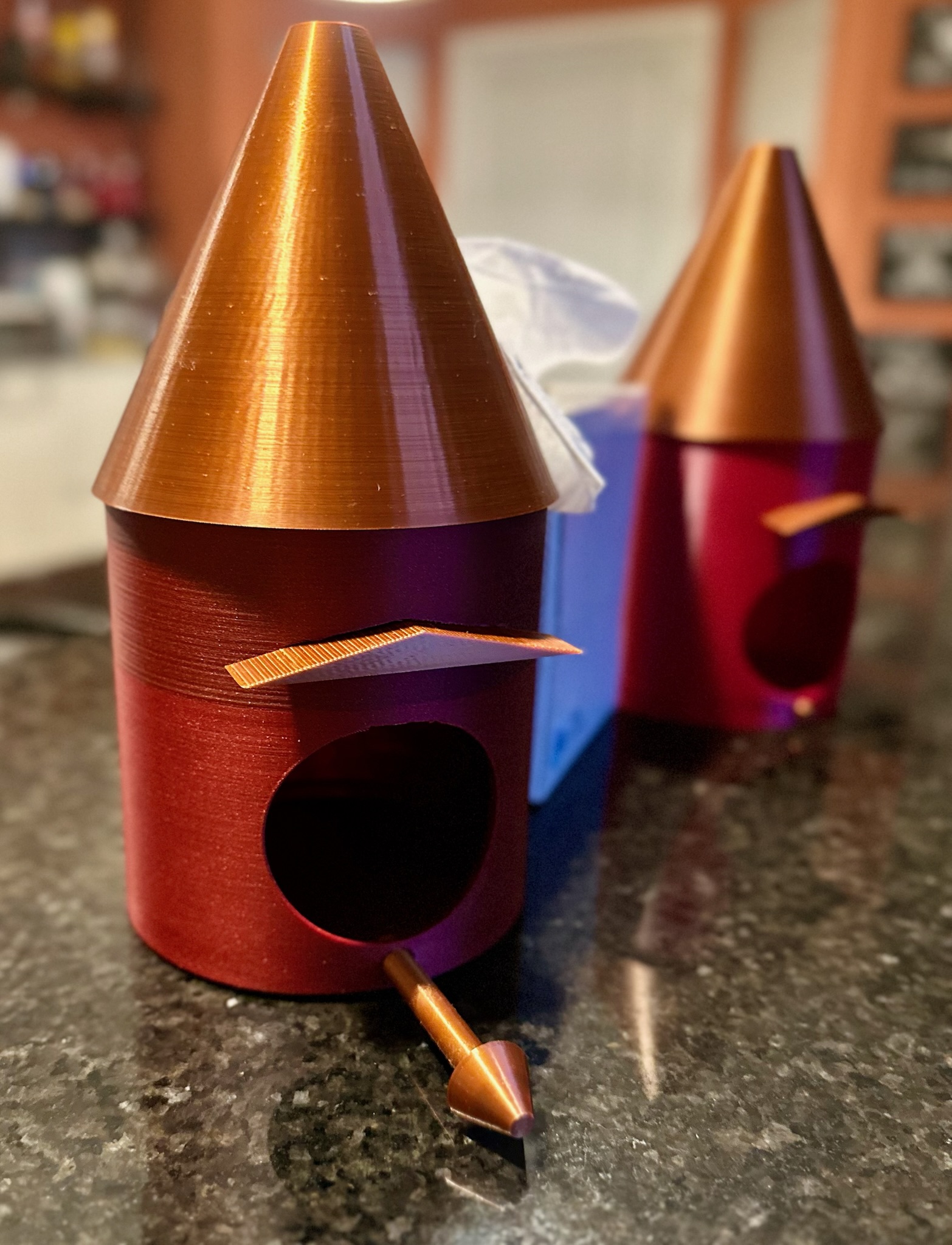 Simple Cardinal Gnome Styled Birdhouse