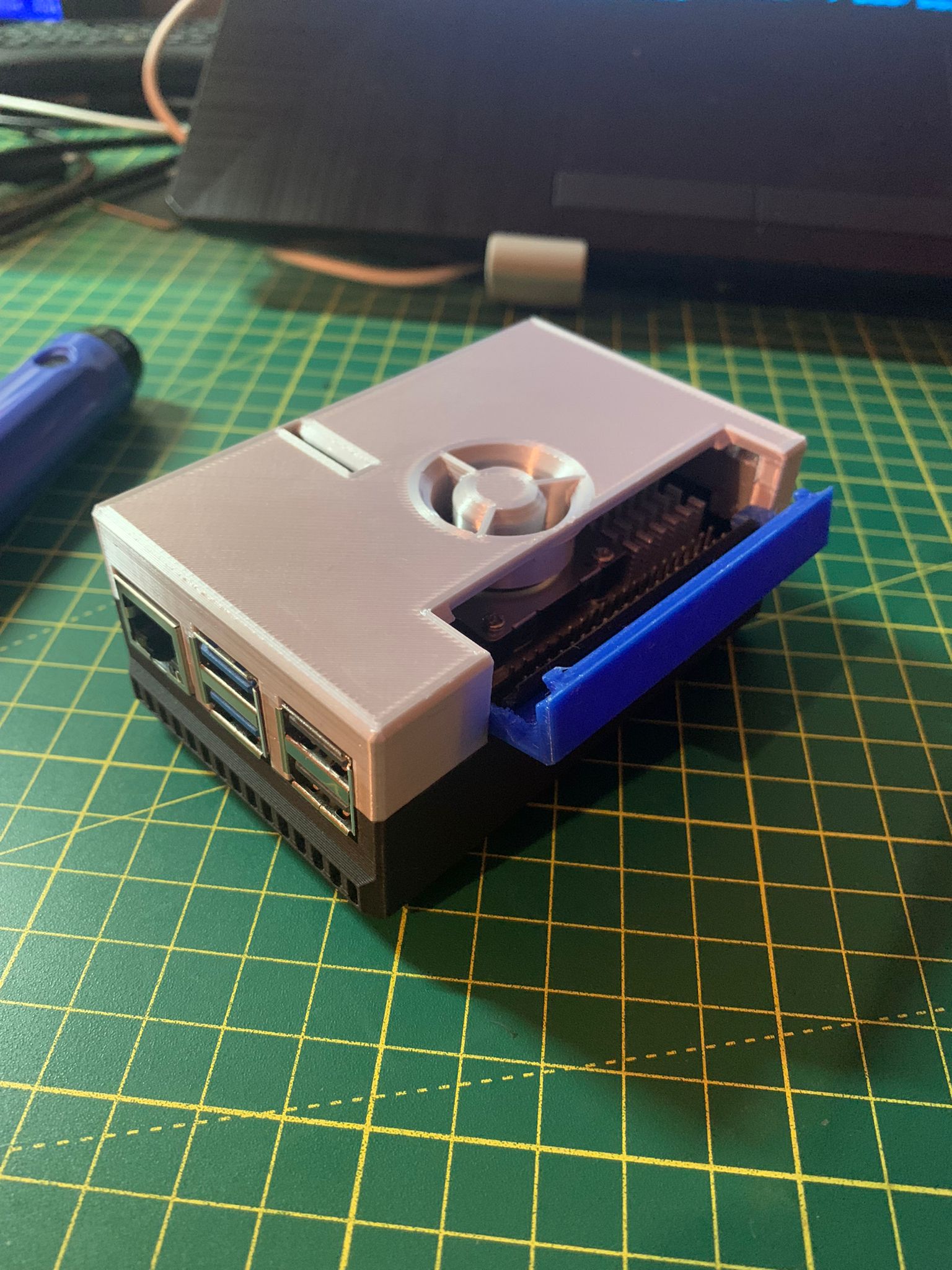 Raspberry Pi 5 Case for Pimoroni NVMe SSD Base v2 by sparkyws ...