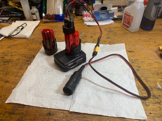 Milwaukee 12V battery tap plug