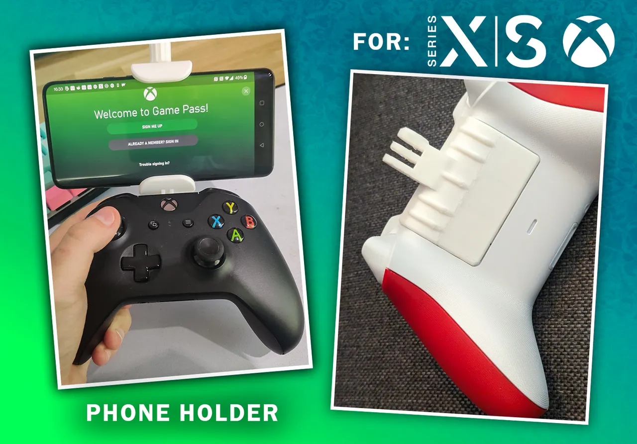 Gamepad Phone Holder For Xbox One Controller Ghost Gear Phone
